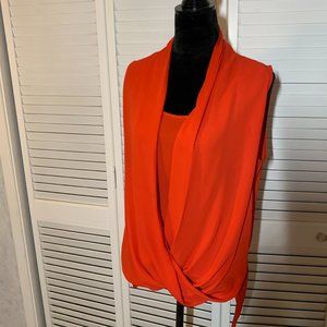 Vince Camuto Sleeveless Drape Front Blouse